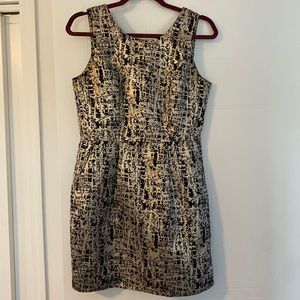 Black/Gold/Silver cocktail dress with pockets!